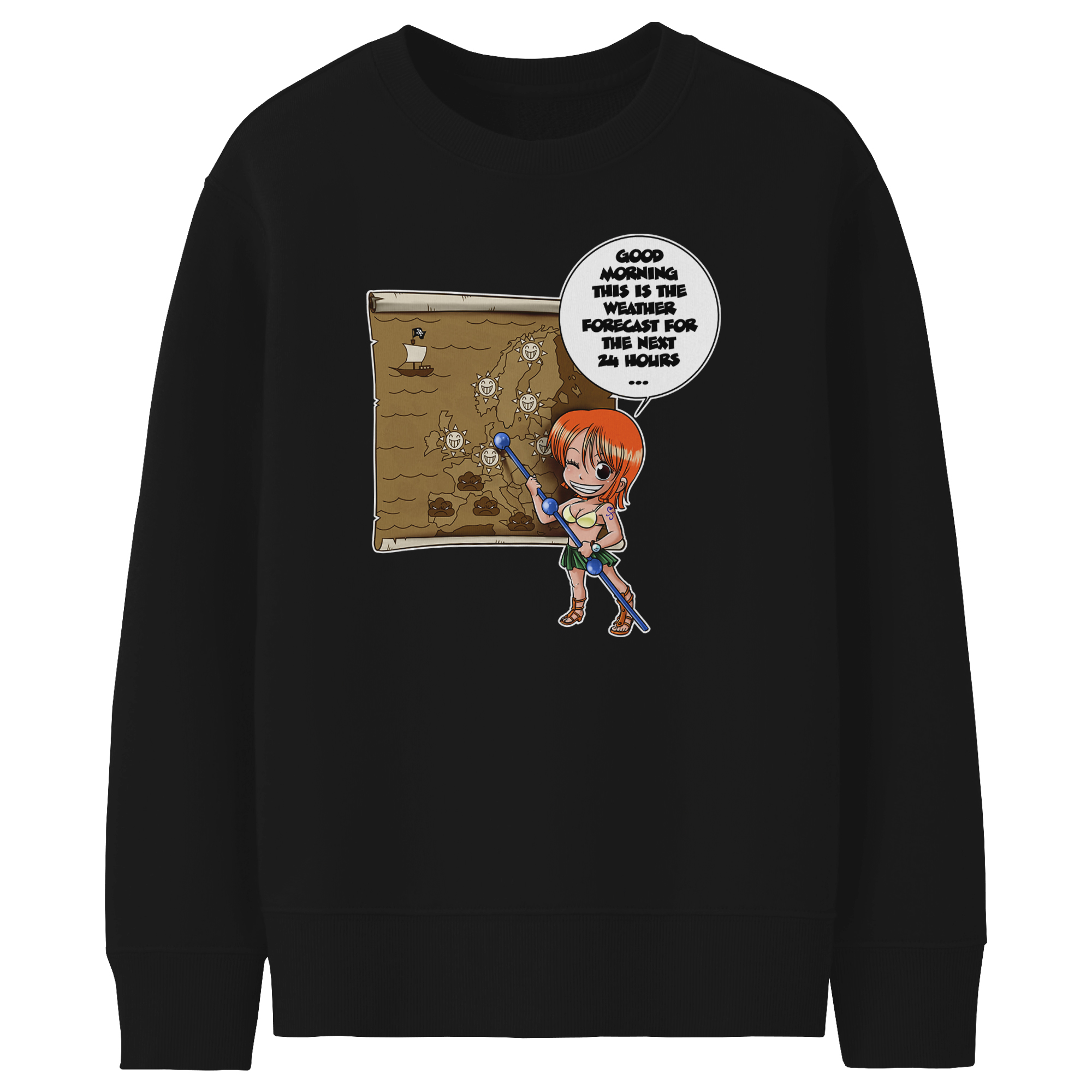 One Piece Parody Kids Sweater One Piece Nami And Vivi Funny One Piece Parody High Quality Pullover Ref 732