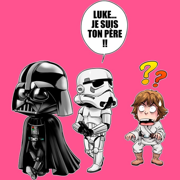 Débardeurs Hommes Parodie Star Wars - Caricature SD Luke Skywalker