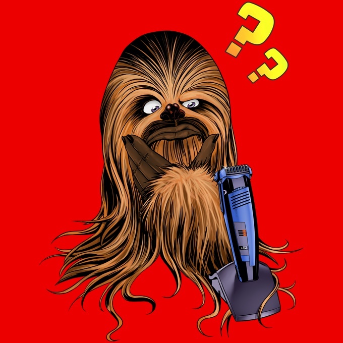 Body Bebe Manches Courtes Parodie Star Wars Chewbacca