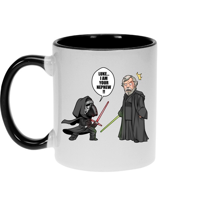 Star Wars Parodic Happy Birthday Mug with Designed handle, interior and  exterior - Han Solo and Chewbacca (Funny Star Wars Parody - High Quality Mug  - Ref : 635)