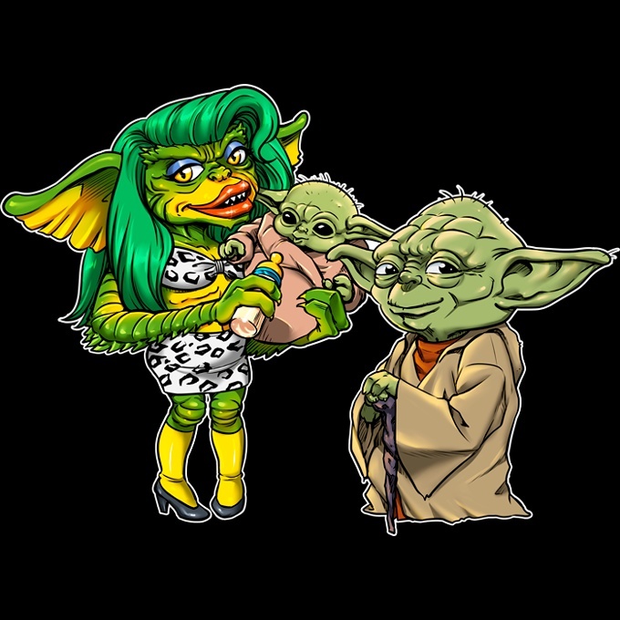 Tee shirt discount bébé yoda femme