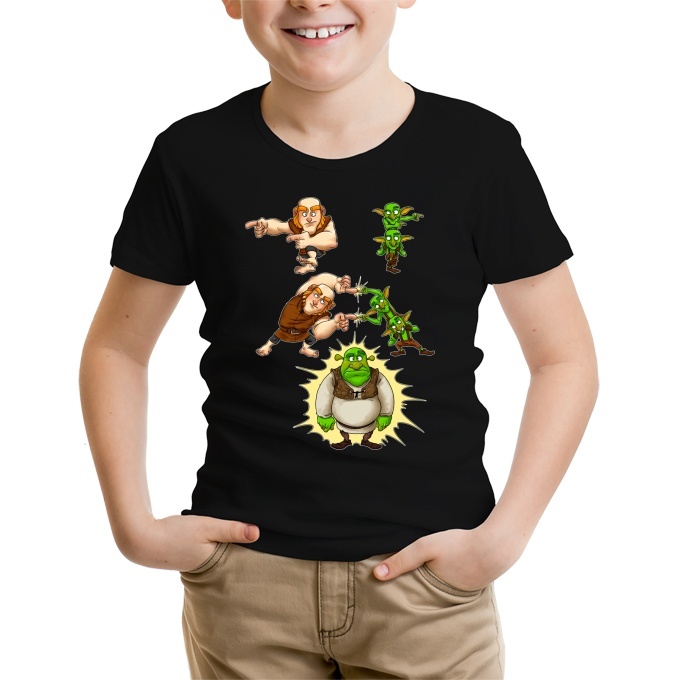 Funny Attack On Titan Kids T Shirt Giant Gobelins And Shrek Attack On Titan Parody Ref894