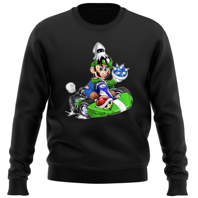 Cappello Nero parodia Mario Kart - Luigi (Cappello di qualità premium -  Stampata in Francia - 670 - Rif : 670)