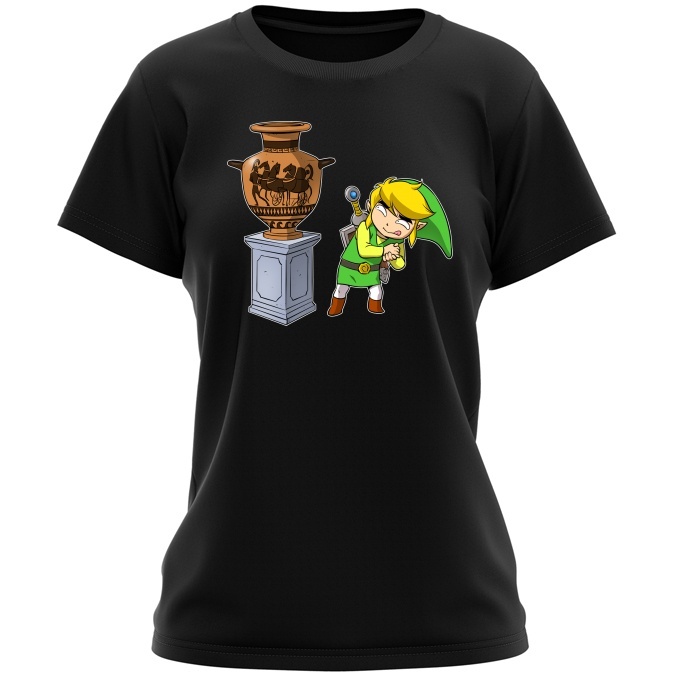 Zelda Parody Black Women s T shirt Link Funny Zelda Parody