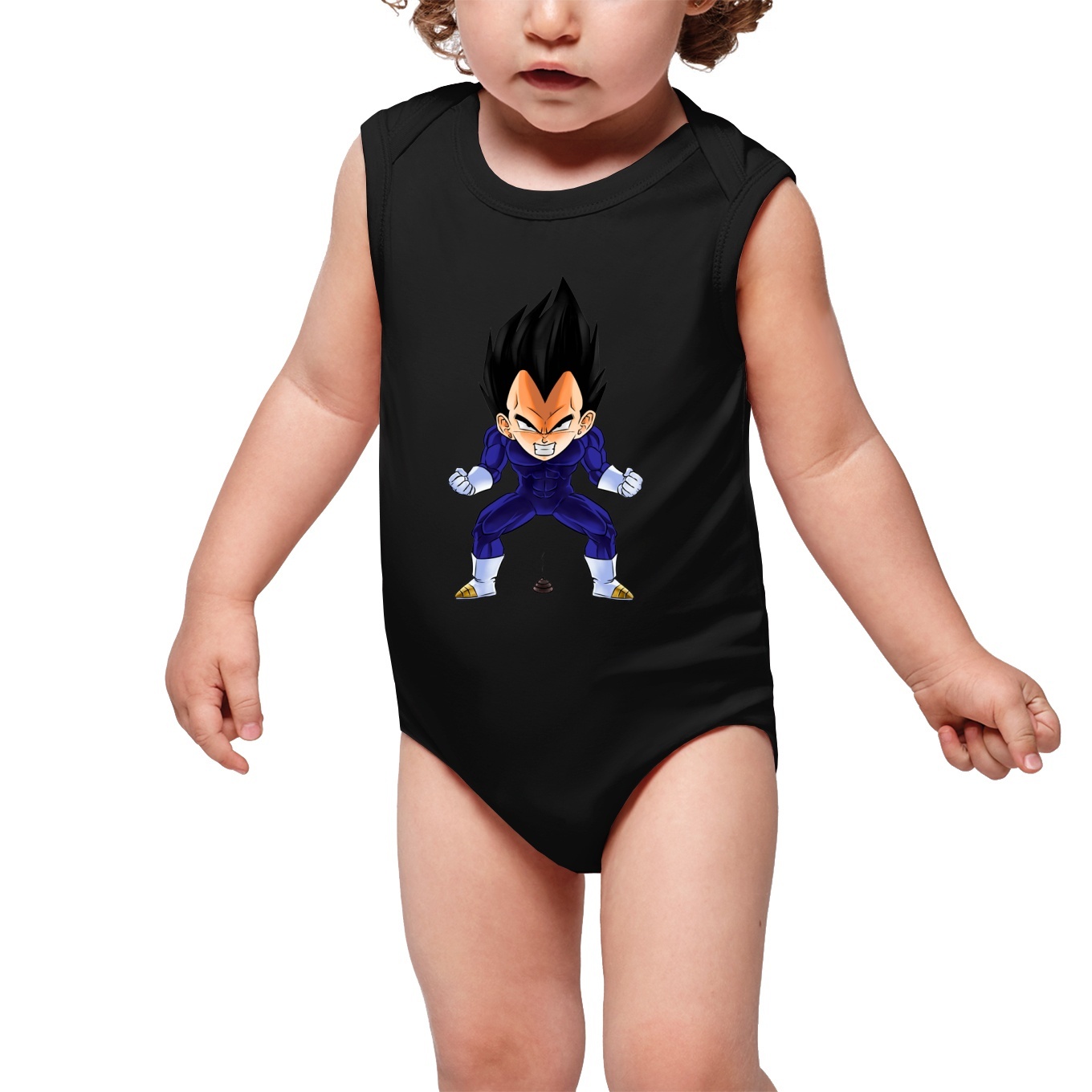 Dragon Ball Z Dbz Parody Black Sleeveless Baby Bodysuits Vegeta Funny Dragon Ball Z Dbz Parody High Quality Babygrow Size 69 Ref 69