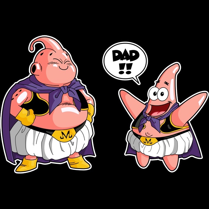 Dragon Ball Z DBZ Parody Black Hooded Sweatshirts Majin Buu