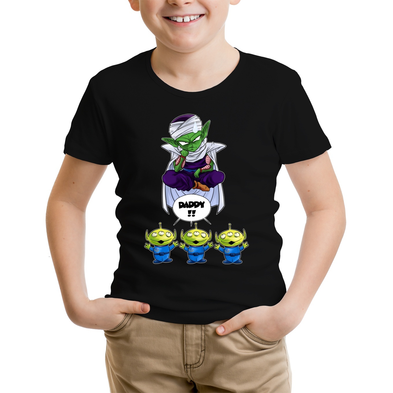 Dragon Ball Z DBZ Parody Black Boys Kids T shirt Piccolo and