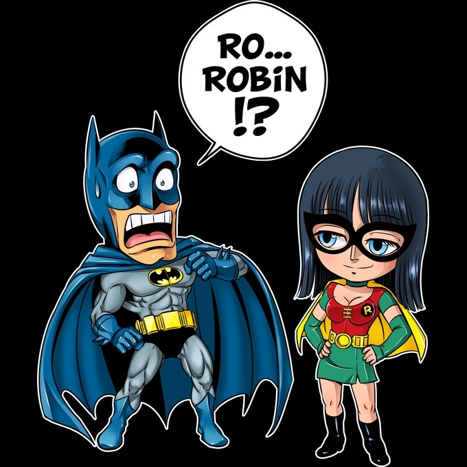 Funny One Piece Batman Girls Kids T Shirt Batman And Robin One Piece Batman Parody Ref831