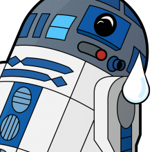 Star Wars Lustiges Jungen Wars OKIWOKI in T-Shirt Hochwertiges : Ref 382]) - - T-shirt Größe Parodie R2-D2 (Star Kinder - 382 signiert