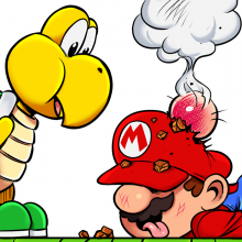 Cappello Bambino e Bambina Bianco parodia Super Mario - Super Mario e Koopa  Troopa (Cappello di qualità premium - Stampata in Francia - 1239 - Rif :  1239)