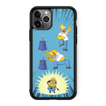 Collectief Voorstad Zuidelijk iPhone 11 Pro Smartphone Cover (Zwart) - parodie Minions - De Simpsons en  Minions - De Simpsons en Minions (Hoge kwaliteit cover - bedrukt in  Frankrijk)