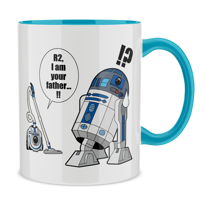 Star Wars Parodic Mug with handle and interior - R2-D2 (Funny Star