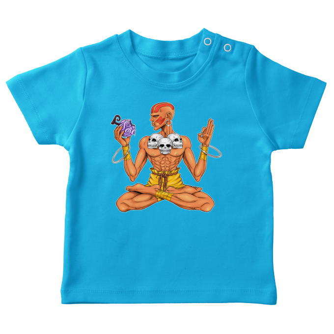 One Piece Parody Turquoise Baby S T Shirt Dhalsim And The Devil Fruit Funny One Piece Parody High Quality T Shirt Size 481 Ref 481