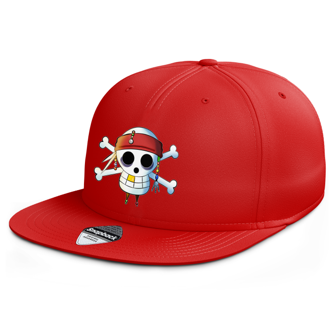 One Piece Parody Red Flat Peak Cap Rapper Cap Luffy And Jack Sparrow Funny One Piece Parody High Quality Cap 512 Ref 512