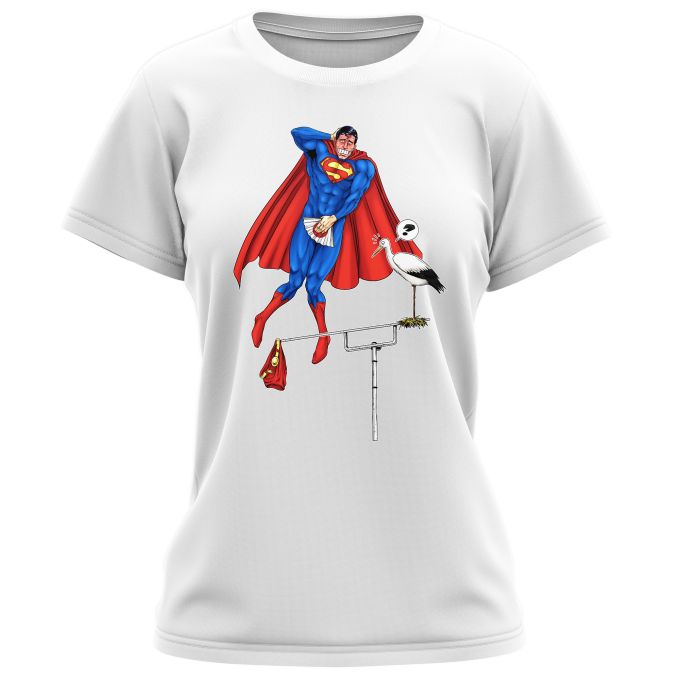Superman Parody Black Women's - Superman - Man of Steel (Funny Superman Parody - High Quality T-shirt - Size 655 - Ref 655)