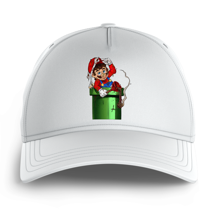 Cappello Bambino e Bambina Bianco parodia Super Mario - Mario (Cappello di  qualità premium - Stampata in Francia - 916 - Rif : 916)