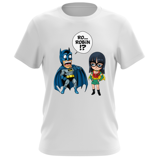 Camiseta de Hombre Blanca parodia de One Piece - Batman y Robin (T-shirt de  alta calidad en la talla 831 - impresa en Francia - Réf : 831)