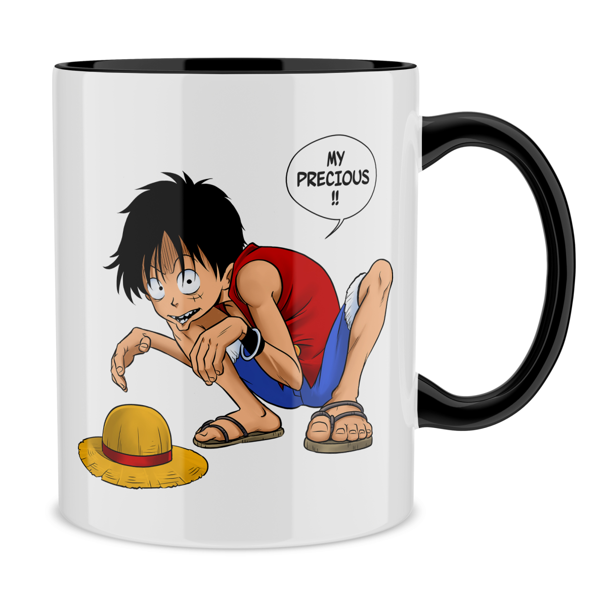 Funny One Piece The Lord Of The Rings Mug Monkey D Luffy And Gollum One Piece The Lord Of The Rings Parody Ref 744