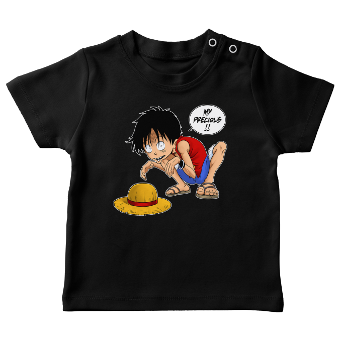 One Piece Parody Baby S T Shirt Luffy And Gollum My Precious Funny One Piece Parody High Quality T Shirt Size 852 Ref 852