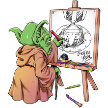 One Piece Parody Kid Cap - Eiichiro Yoda drawing Luffy upside down. (Funny One  Piece Parody - High Quality Cap - 1058 - Ref : 1058)