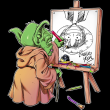 One Piece Parody White Kid Cap - Eiichiro Yoda drawing Luffy upside down.  (Funny One Piece Parody - High Quality Cap - 1058 - Ref : 1058)